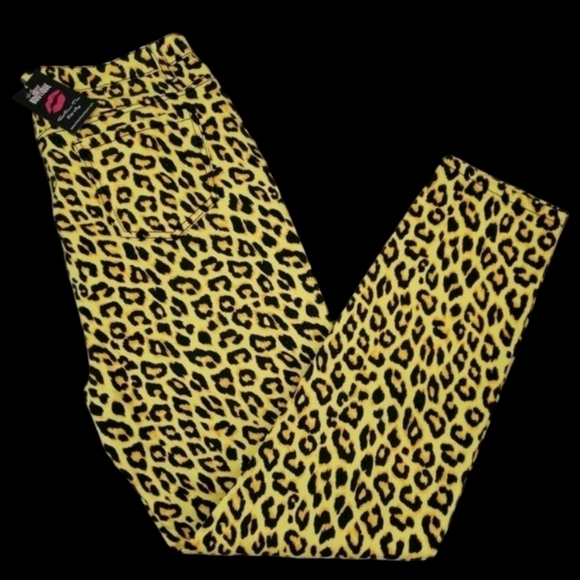 American Bazi ~Woman Plus Sz.3X~Yellow/Black Animal Print Pants Cotton Blend NWT - Picture 11 of 11